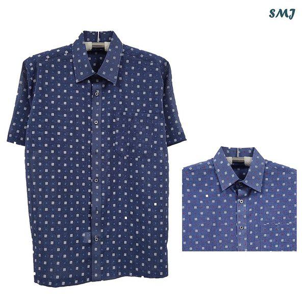 SMJ1340 メンズ半袖シャツ 中年男性 涼しいシャツ