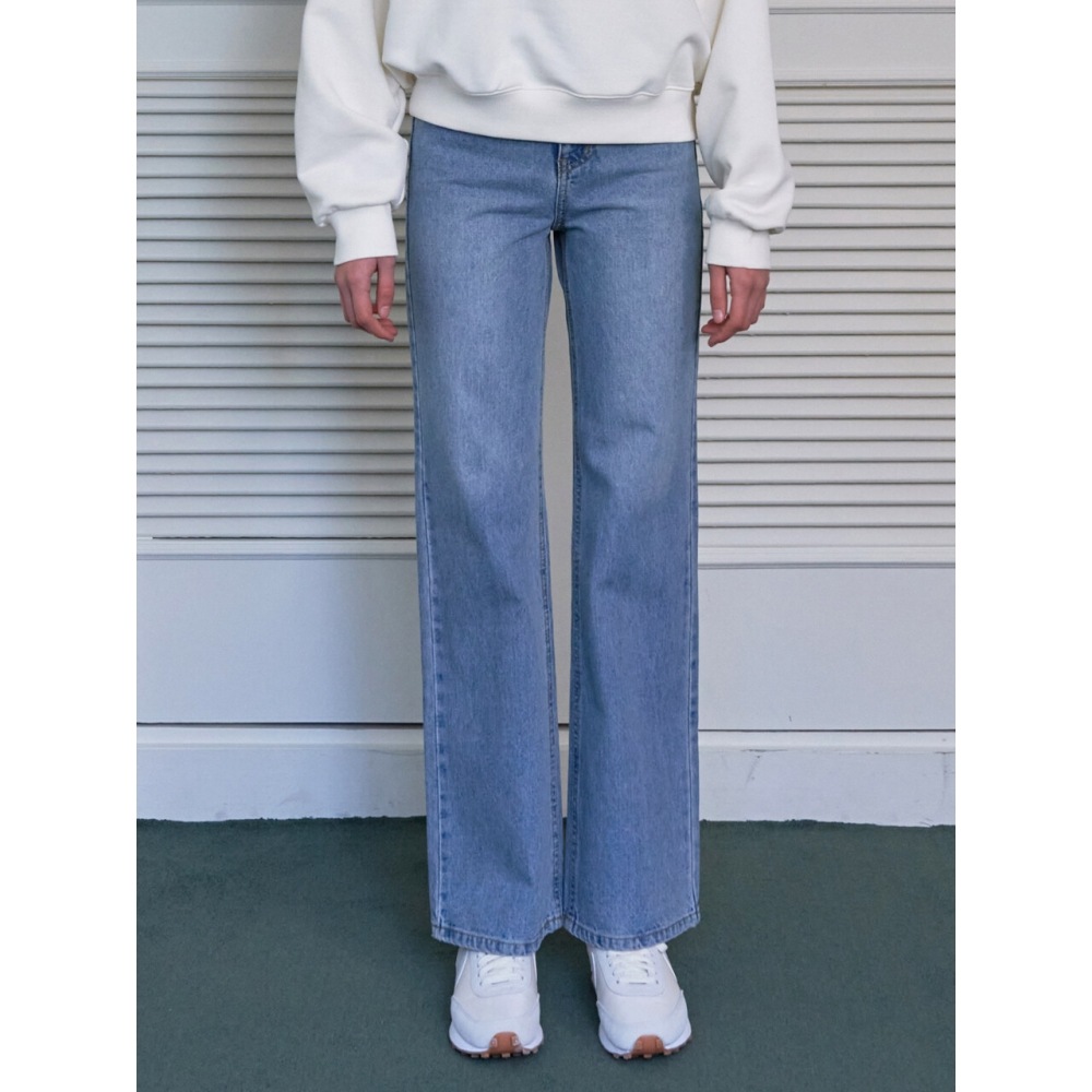 LOSSYROW ロッシー レギュラー ウォッシュドデニムパンツ