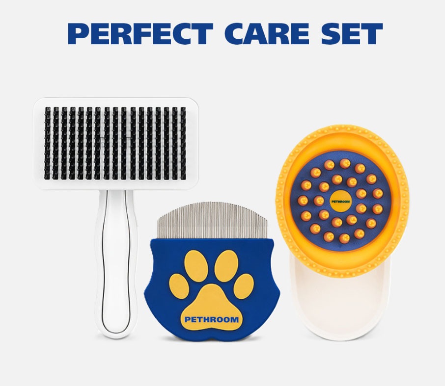 Perfect Care Set (Healing Slicker Brush + Healing Brush + Easy Facial Comb)