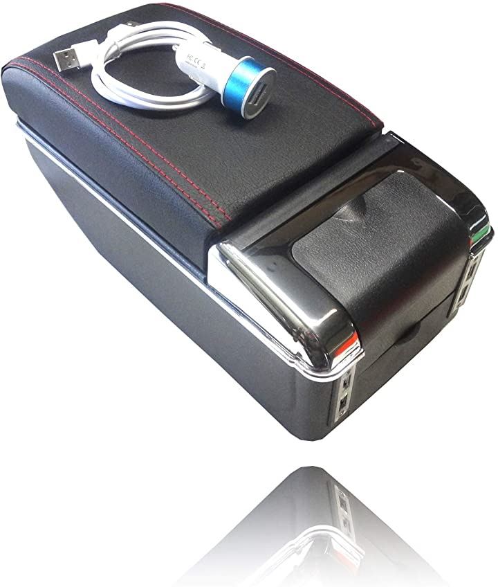 社外品 トヨタ アクア ビッツ アームレスト コンソールボックス USB 2段(アクア USB 2段