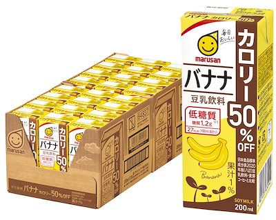 他サイト： マルサン 豆乳飲料バナナカロリー50%オフ 200ml×24本の商品画像