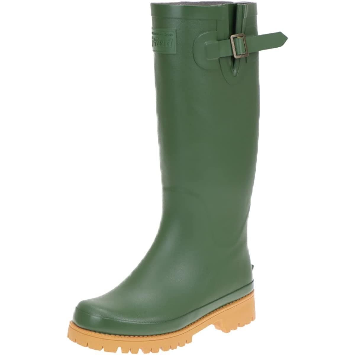ミツウマ G-フィールドL01 レインシューズ 長靴 オリーブグリーン Mサイズ 25.0cm　男女兼用 計量設計 タンクソール レインブーツ ロング 272780cm　裏