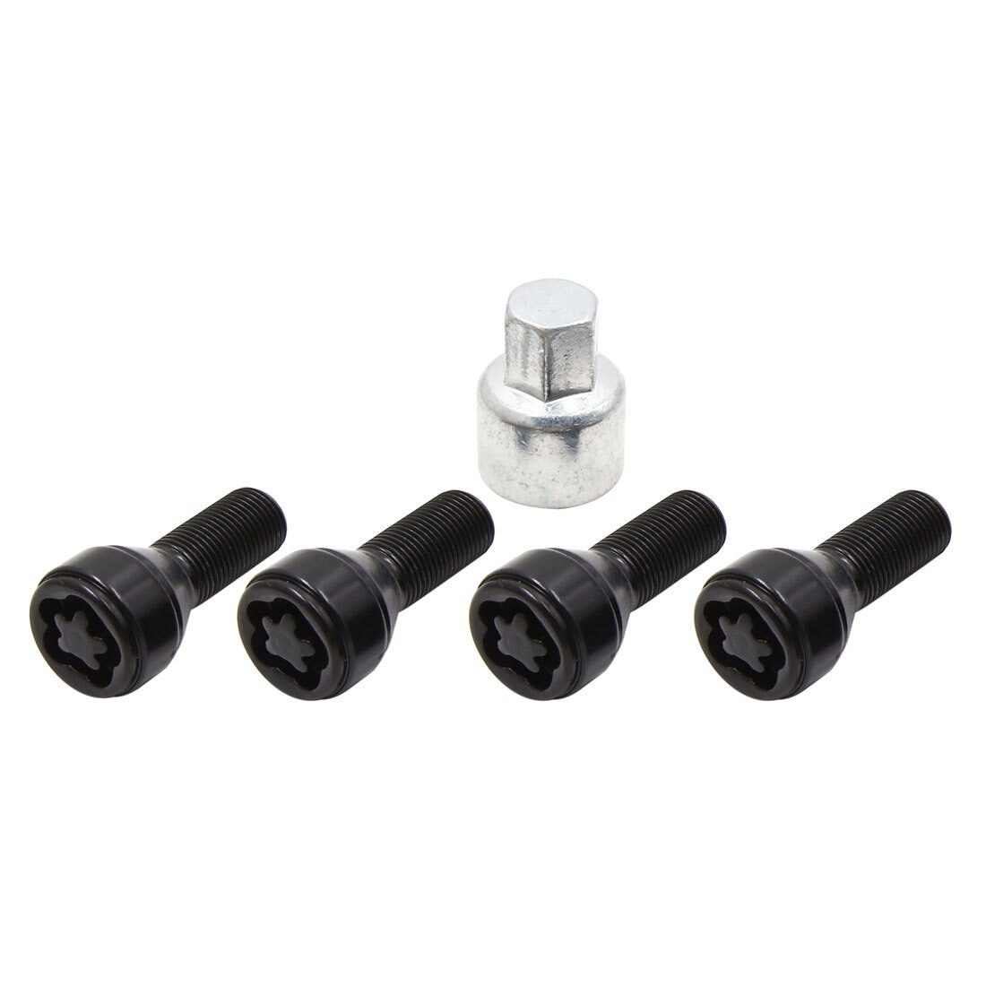 uxcell 車輪ナット 4 In 1 M14 x 1.25 車 ホイール リム 盗難防止 ロック ラグ ナット 六角キー BMW用