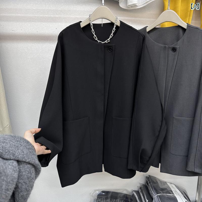 ビジネス　スーツ　ジャケット ジャケット レディース 2025 春と 韓国 商品 大きいサイズ ワイド スプライシング ミディアム ロング カジュアル スーツ