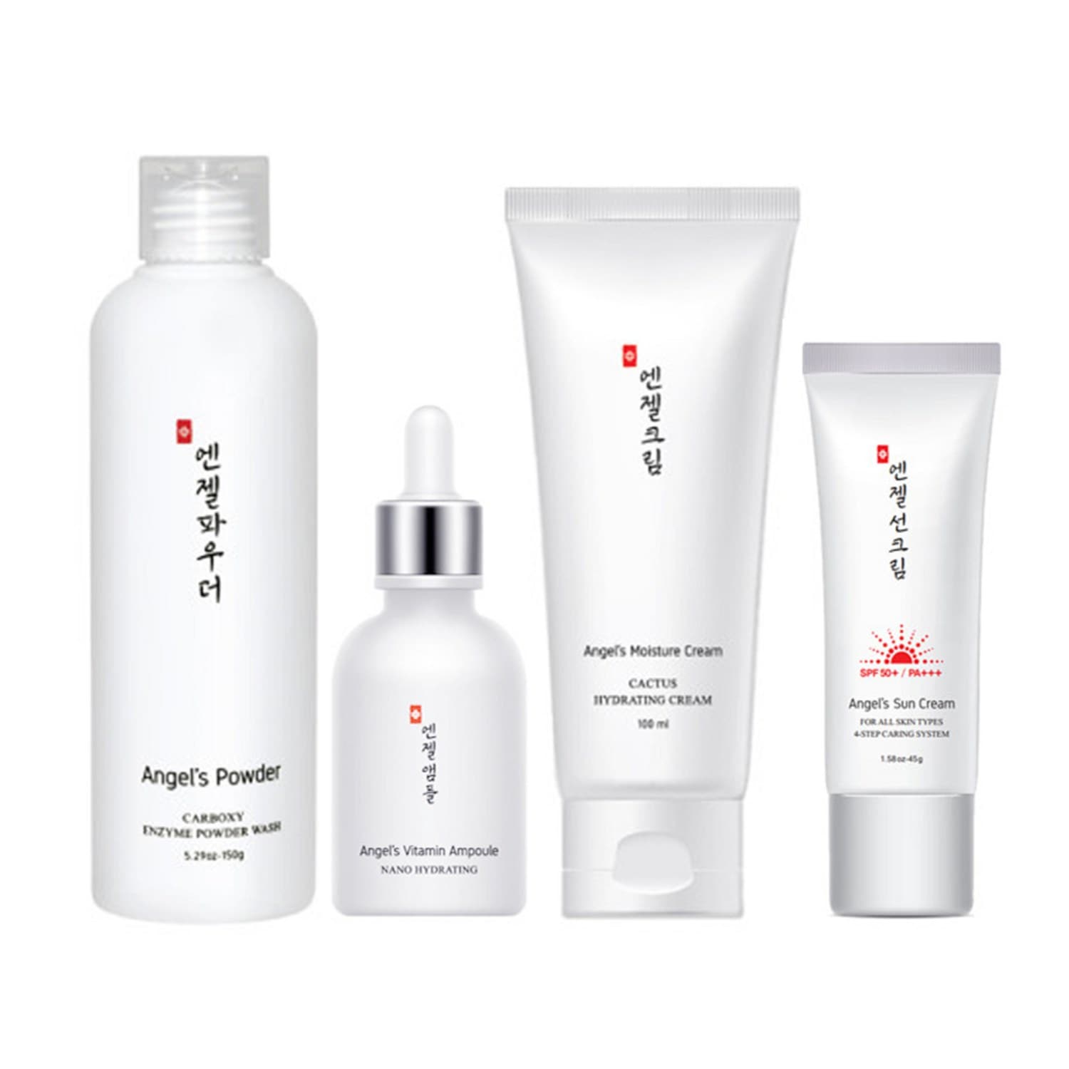 ボンコリアエンジェルパウダー150g +ビタミンアンプル+モイスチャークリーム+サンクリーム4種セット