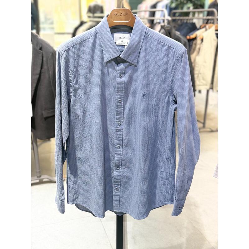 [坡州店] [] S/S イージーコットン カジュアルシャツ BL