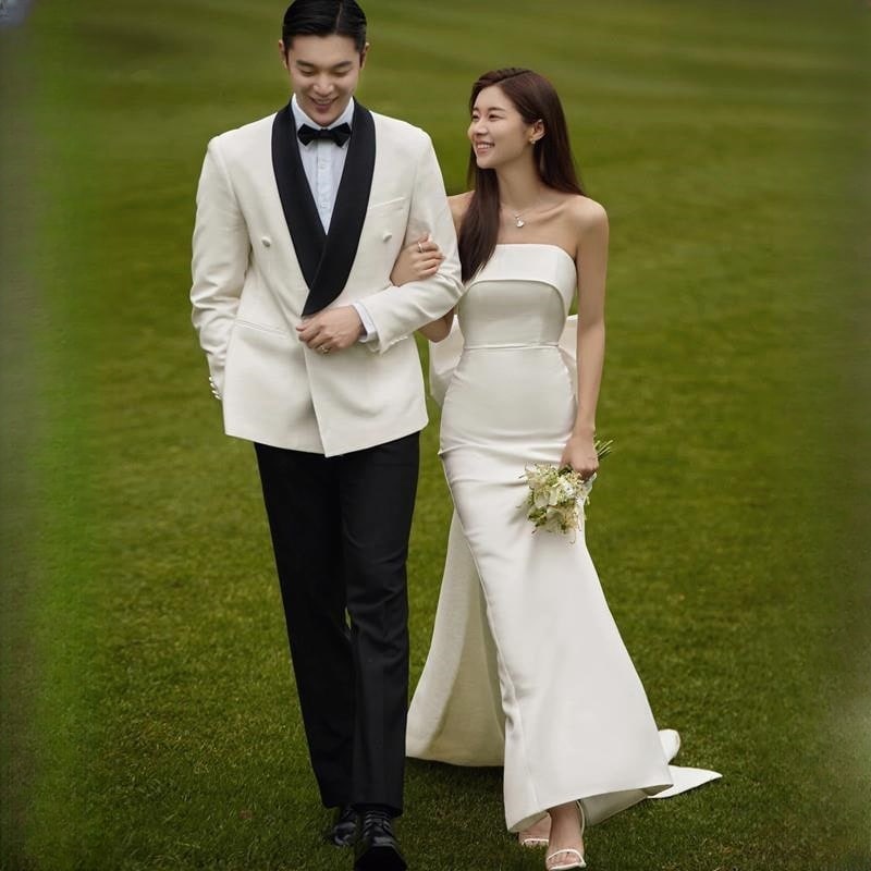 ウェディングドレス 白 パーティードレス オフショル 結婚式 ドレス 袖なし 白 シンプル 無地 ワンピース 二次会 披露宴 露背 リボン結び 前撮り後撮り ビーチフォト花嫁ドレス