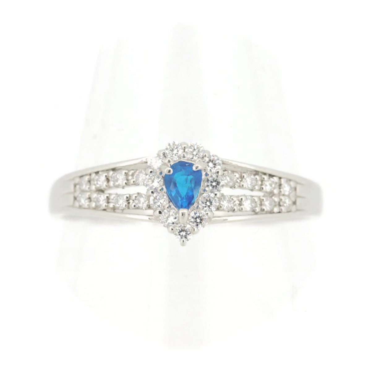 アウイナイト ダイヤモンド リング 指輪 17号 0.23ct 0.12ct Pt900(プラチナ) 質屋出品