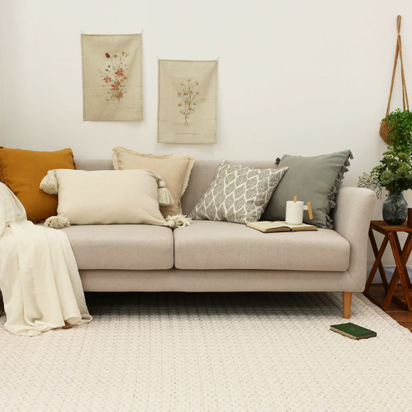 ハーモニー洗って使う純綿特大型ラグ220X240