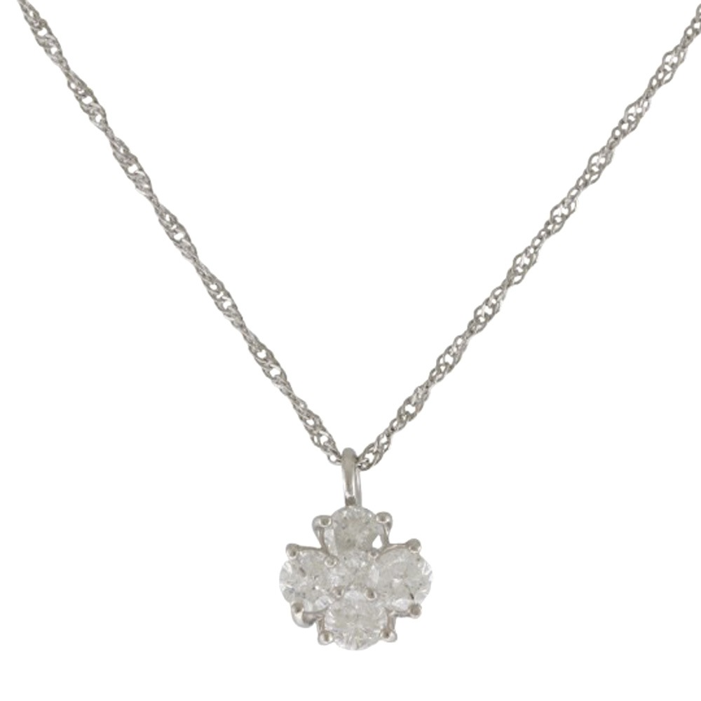 ネックレス Pt900プラチナ ダイヤモンド 中古 美品