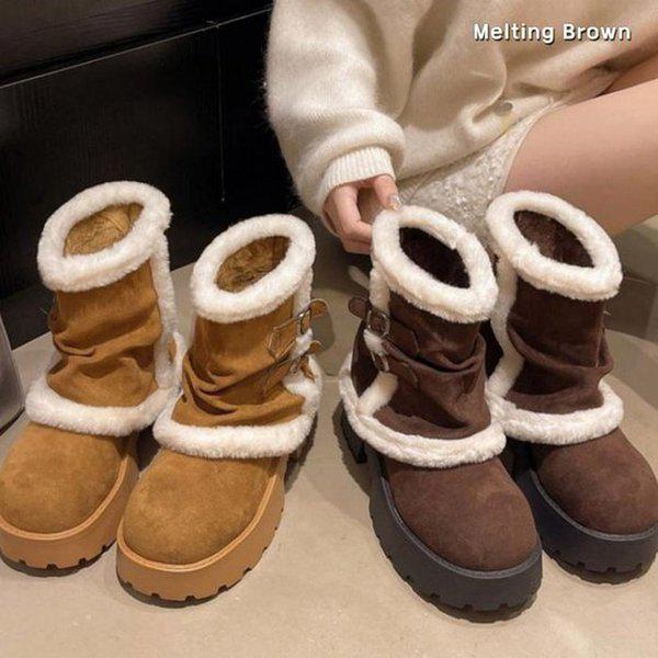 女性スエード毛皮ブーツSS68