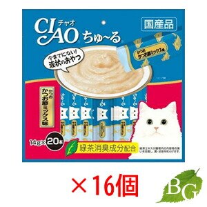 いなば CIAO チャオ ちゅる20本 かつお かつお節ミックス味 14g20本16個