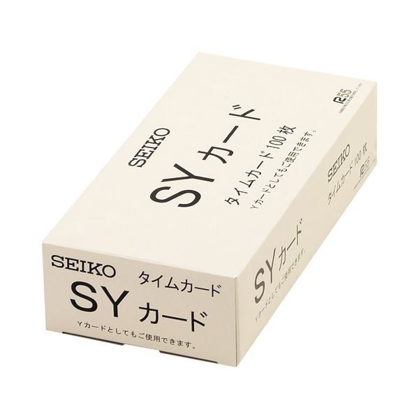 (まとめ) セイコープレシジョン セイコー用タイムカード 全締日対応 両面6欄印字 CA-SY 1パック(100枚) 3セット