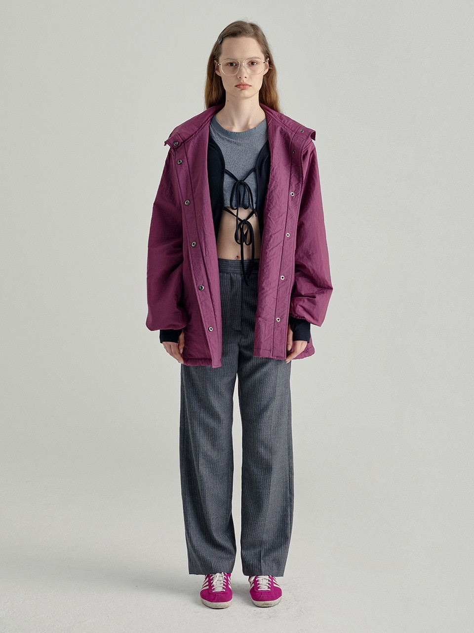 【MARGESHERWOOD】 NYLON STRING JUMPER : PURPLE