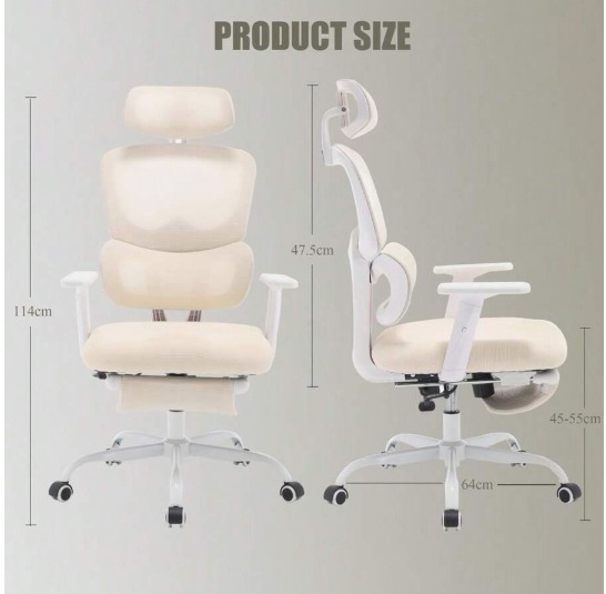 オフィスチェア 椅子 デスクチェア テレワーク 疲れない 腰が痛くならない 約140度リクライニング 人間工学 メッシュチェア 4Dランバーサポート 3Dヘッドレスト 2Dアームレスト パソコンチェア