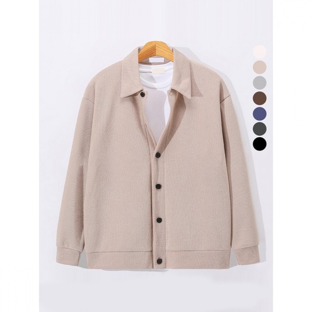 (ジュアンス) ソフトカラーネックオーバーフィットプレーンカーディガン DRCD8025