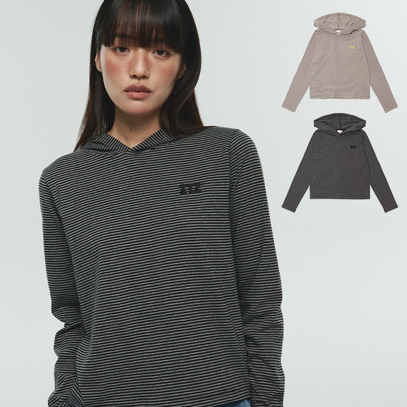 CAT LOGO STRIPE HOODIE