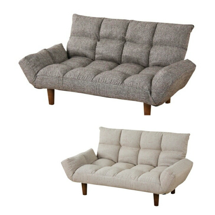 マイナ　折りたたみカウチソファ 椅子 ソファ カウチ リクライニング 高低調節可能 うたた寝 リビング ベージュ ブラウン LSS-19