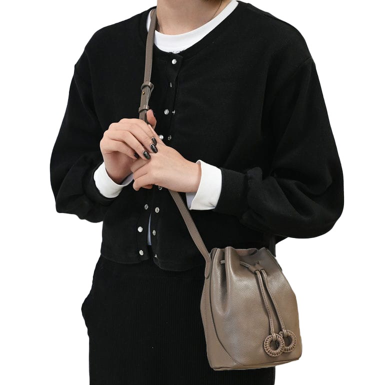 ショルダーバッグ バケットバッグ テッサ グレー レディース BBU032PV0001GY113B