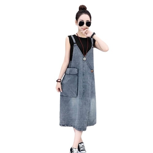 ワンピース 上着 人気 おすすめ おしゃれ お洒落 激安 安い プチプラ サロペット 肩出し ポケット ロングスカート Vネック 無地 デニム ポリエステル 可愛い かわいい 韓国 lone