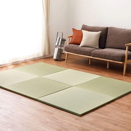 【メーカー直送品】萩原 【6枚組】置き畳フラッタ 倉敷II 約82×82×2.5cm ナチュラル
