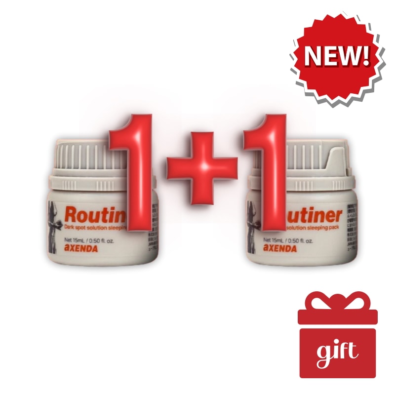 【1+1】 AXENDA Routiner 15ml × 2本 ルティナ AHA・BHA配合 ナイトケア 角質ケア シミ くすみ 敏感肌用 低刺激ピーリング トーンアップ