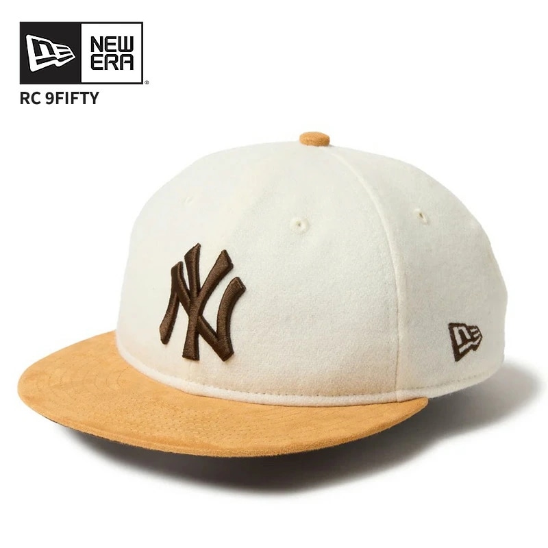 ニューエラ ユニセックス ローキャップ NEW ERA RC 9FIFTY ヤンキース オフホワイト マスタードスウェードバイザー 帽子 CAP 14667630