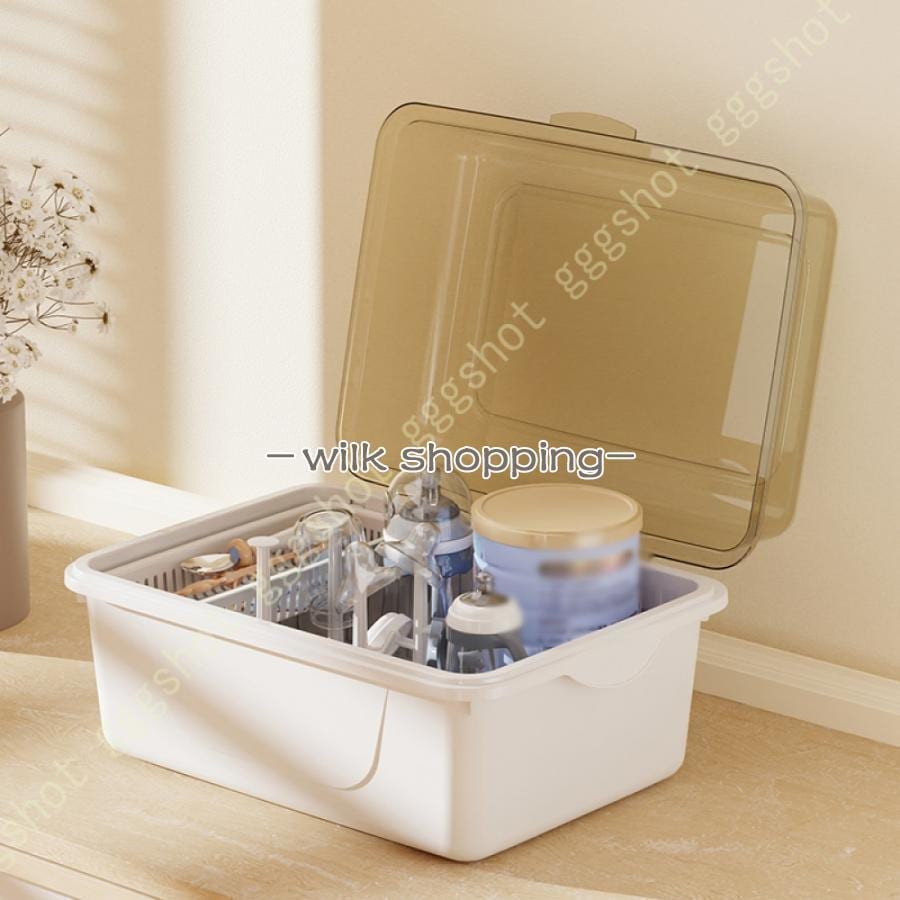 哺乳用品収納ケース 専用 幼児用品 哺乳瓶 立て 水切り スタンド ラック カップの保管に使用 お手入れ簡単 持ち運び便利 ベビー 用品 出産祝い プレゼント