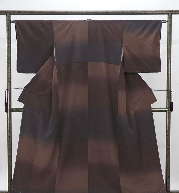 色無地 未使用 正絹 濃淡横段ぼかし 身丈157.5cm 裄丈63cm 未着用 美品 新古品 着物 結婚式 入学式 卒業式 a4053