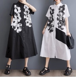 レディース ワンピース セットアップ オールインワン つなぎ 前開き 膝下 7分丈 8分丈 ラウンドネック 襟付き かわいい 大人可愛い シンプル おしゃれ レトロ ラフ ルーズ 個性的 モード系 モ