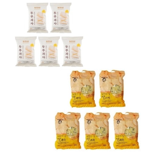 ノーブランド豆腐菓子112g x 5個+甘い米菓子315g x 5個学校事務所