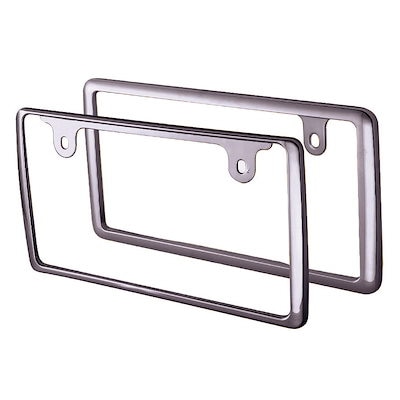 他サイト： セイワ(SEIWA) 車外用品 ナンバープレートフレーム フロント&リアセット メタルブラック (金属製) K418 前後2枚入りの商品画像