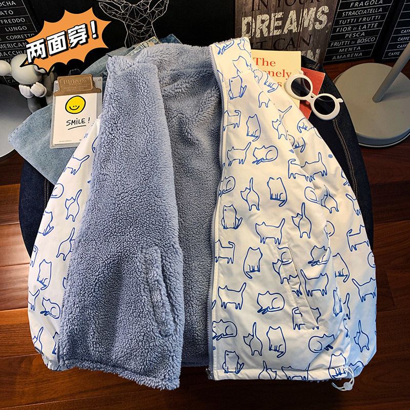 両面中綿コート2025プラスベルベットラムウールジャケットメンズルーズラムウール中綿コート暖かい中綿ジャケット