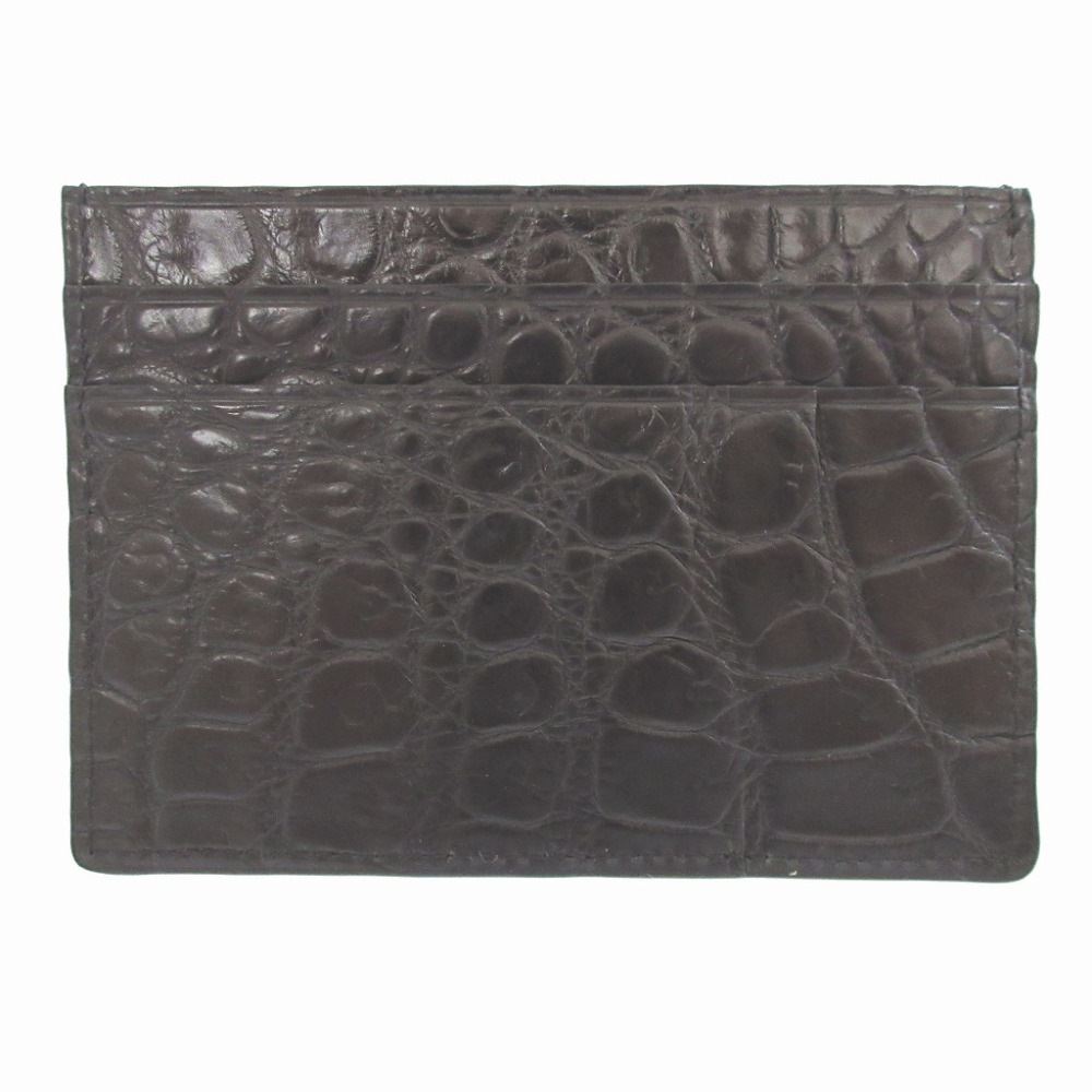 未使用品 クロコダイル カードケース マットクロコ/マットクロコダイル ブラック 0604【中古】CROCODILE レディース 5,060円