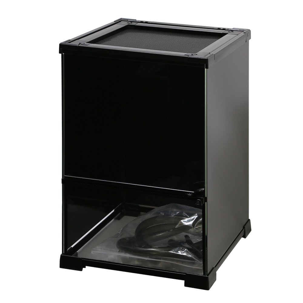 爬虫類ケージ　テラスペース　３０ｘ３０ｘ４５ｃｍ　バックスクリーン３面貼付け済み　穴あり　ドレン付き　爬虫類　両生類　飼育ケージ　テラリウム　ＣＲＣ17―15―05―30―00