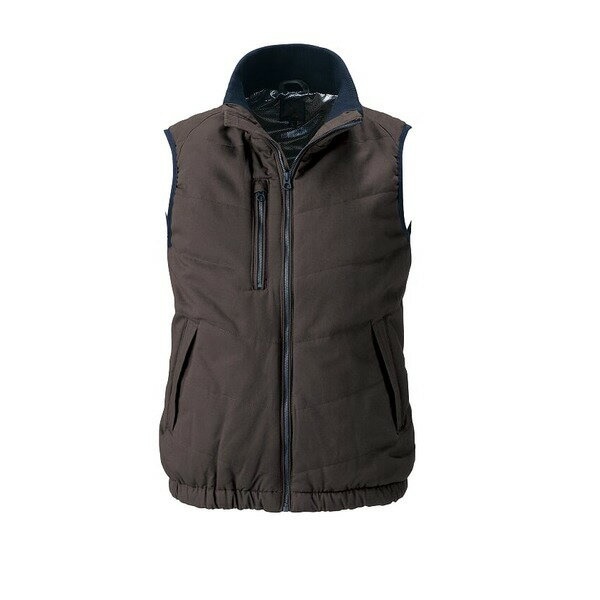 村上被服製 6299 ソフト綿素材/保温裏アルミ 防寒ベスト ブラウン LL
