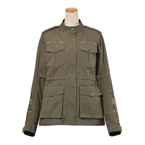 春夏秋 ROJ-116 ミリタリージャケット レディース グレーカーキ Lサイズ ROJ-116/GRAY KHAKI/L