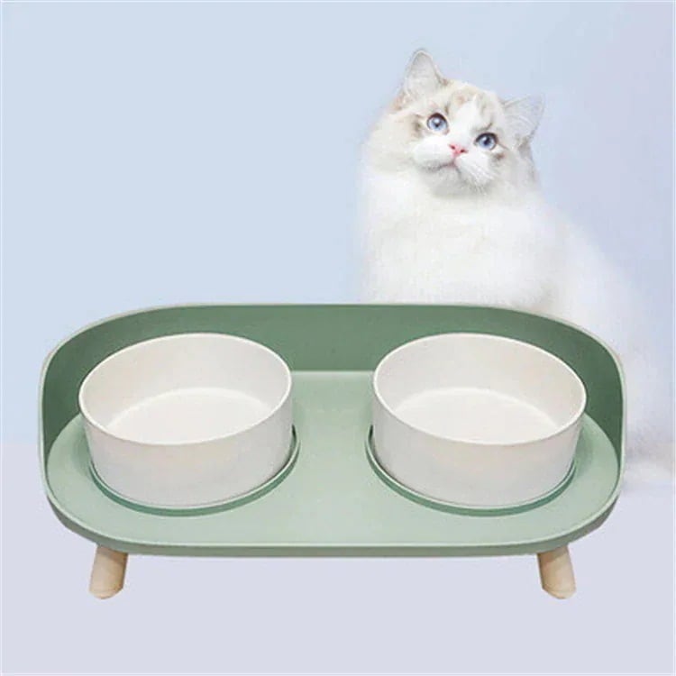 陶磁器 ペット用食器台 犬用 猫用 食器台 餌台 ごはん皿 水入れ フードボウルスタンドセット