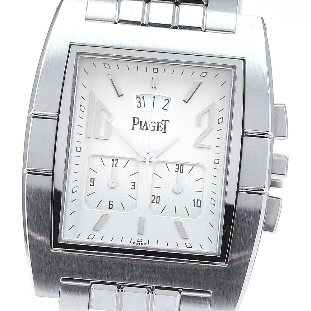 ピアジェ PIAGET 27150 アップストリーム クロノグラフ クォーツ メンズ 良品 メーカーOH済み_812519【中古】