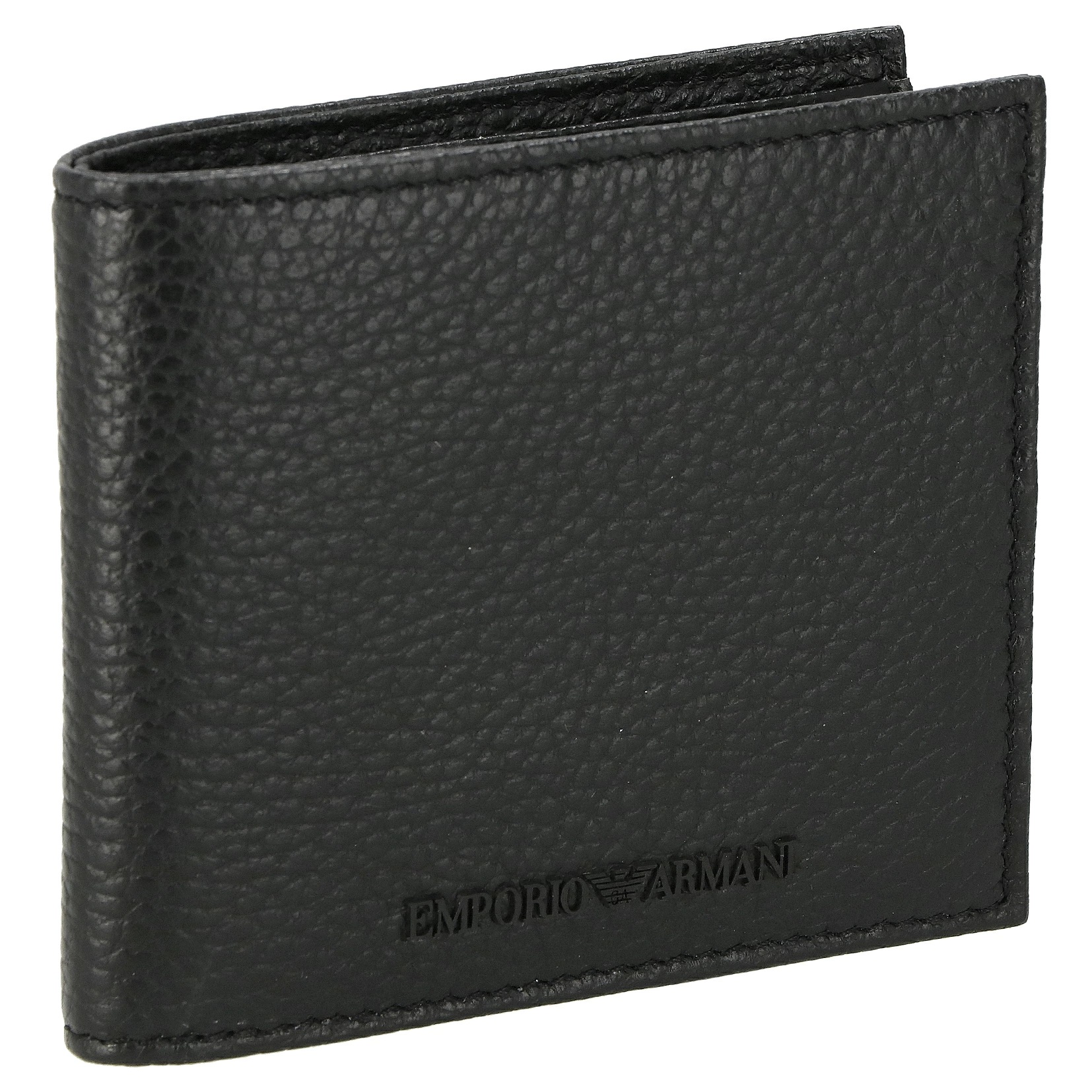 EMPORIO ARMANI Y4R168-Y068E-80001 エンポリオ アルマーニ 二折財布 カーフレザー ブラック