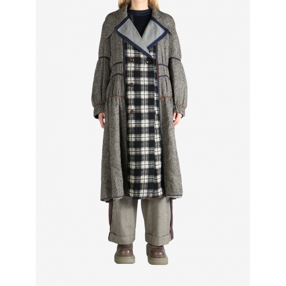 コミューンズデザインコート CS/FW24-M110A グレー/チェック