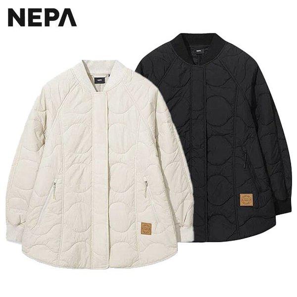 春秋用 女性 サーモパフ ミドル丈 ボンバー パディング ジャケット - 7L60969