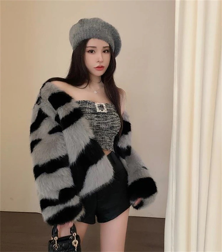 スタイル コート 大人気 怠惰な風 擬コート 暖かい 厚手 獺兎毛コート カジュアル 短いスタイル ミンク絨毛