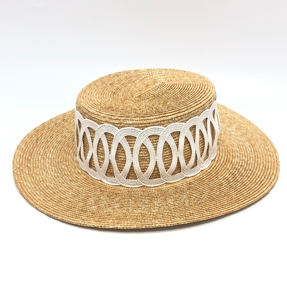 ハット 麦わら ストロー ハット ハット帽子 ラフィア ベージュ