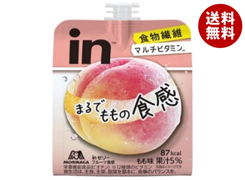 森永製菓 inゼリー フルーツ食感 もも味 150gパウチ×36本入
