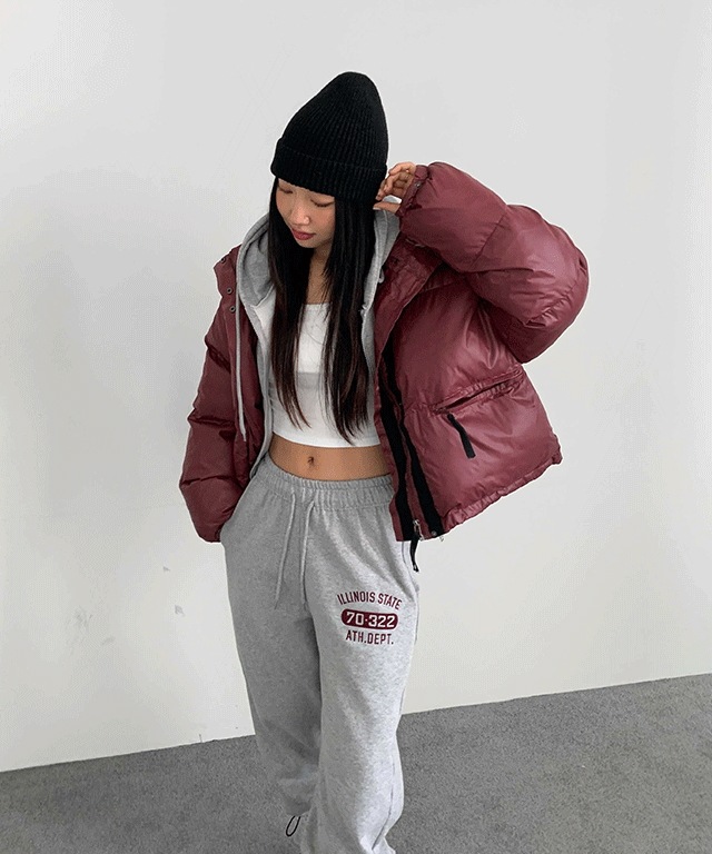 [ふわふわ/高クオリティ/色感尊芸] 厚手 アーク クロップ ショート ダウンジャケット(2COL)