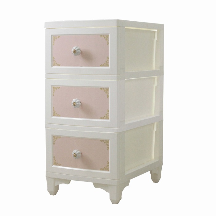 ドレスチェンジチェスト 3段 ピンク DPC-03-PI アイエルシー