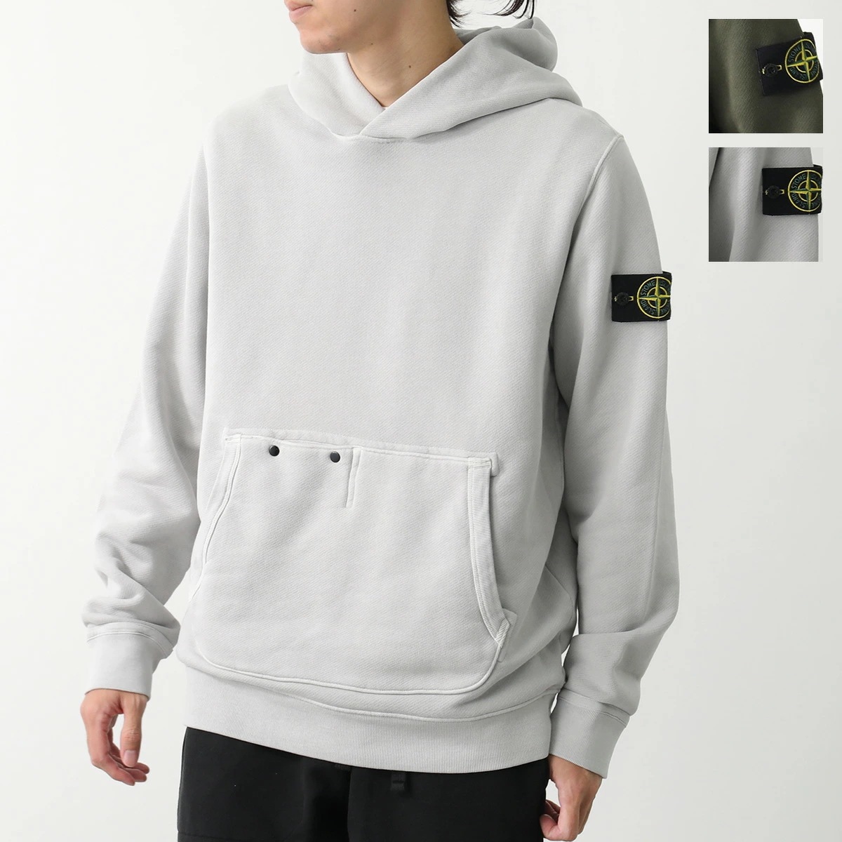 STONE ISLAND ストーンアイランド パーカー 811561041 メンズ スウェット プルオーバー フーディ コットン ガーメントダイ ロゴ刺繍パッチ カラー2色