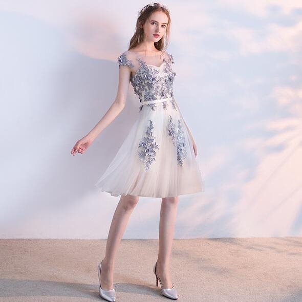 「2デザイン 新作 Aラインドレス」ミドルドレス 演奏会ドレス パーティードレス ウェディングドレス 7,204円