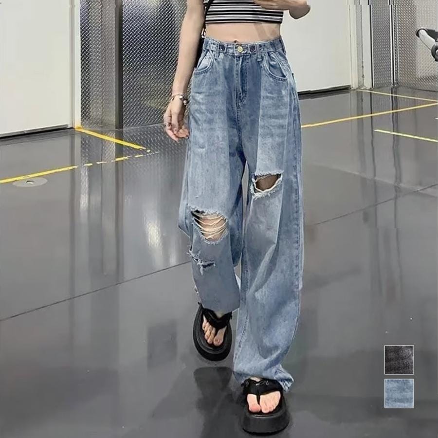 【急速出荷!】人気沸騰 大人気レディースパンツ ダメージジーンズ レディースデニムパンツ